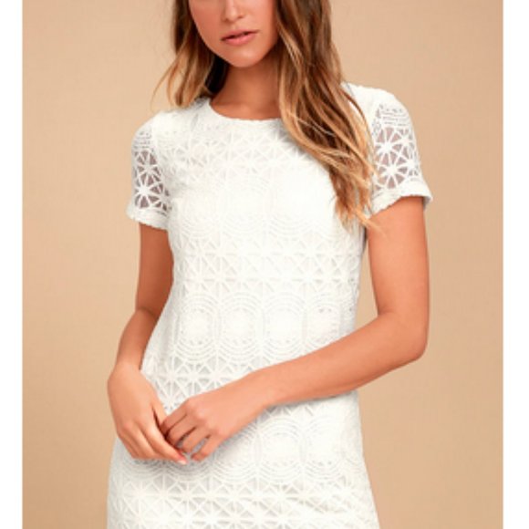 white lace lulus dress